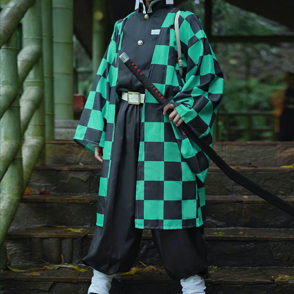 Tanjiro Kamado Costume Halloween Tanjiro Cosplay Outfit Full Set NalaGila