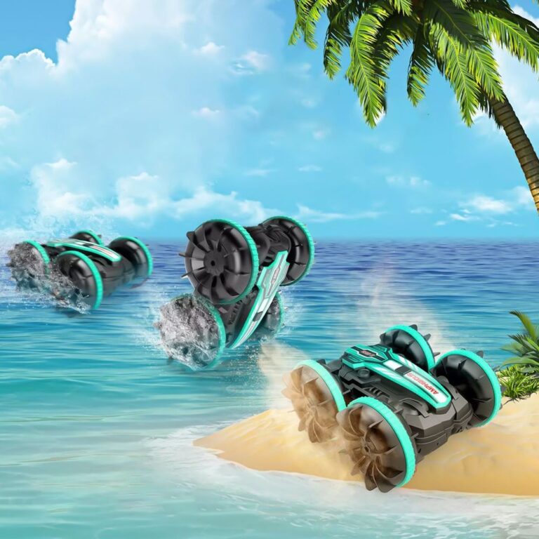 Amphibious Stunt RC Car 360° Rotate and 180° Flips Water Land Remote
