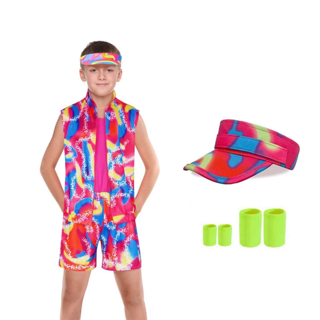 Kids Roller Skater Outfit Fashion 80s Retro Workout Halloween Costume