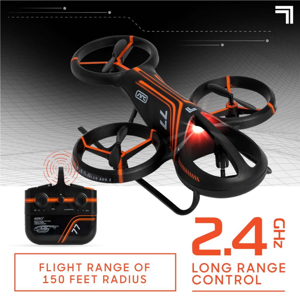 Aero Stunt Drone RC Rechargeable Quadcopter with LEDs Smart Copter for