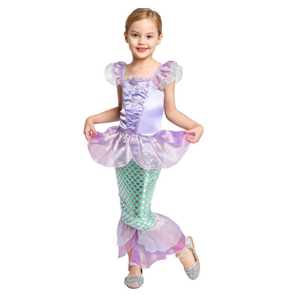 The Little Mermaid Cosplay Dress Girls Princess Dress Up Party Cosplay ...