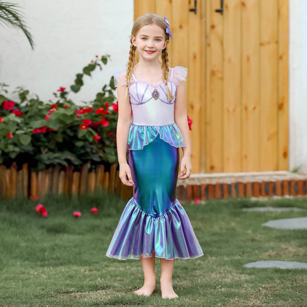 Little Mermaid Costume for Girls Ariel Princess Outfit 2023 Ariel Dress ...