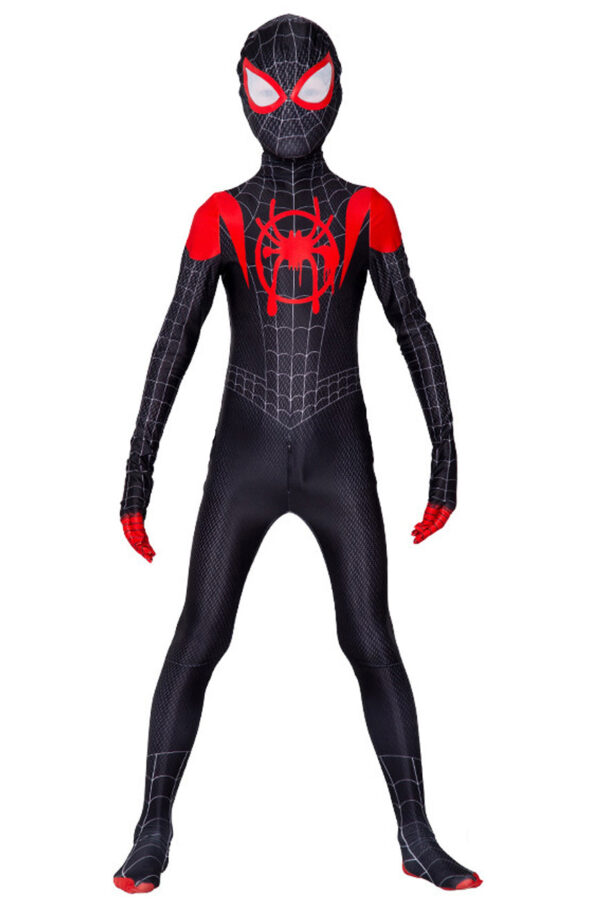 Boys Miles Morales Suit Costume Spiderman into the Spiderverse Outfit ...