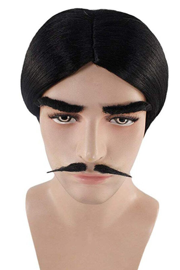 Gomez Addams Wig and Mustache – NalaGila
