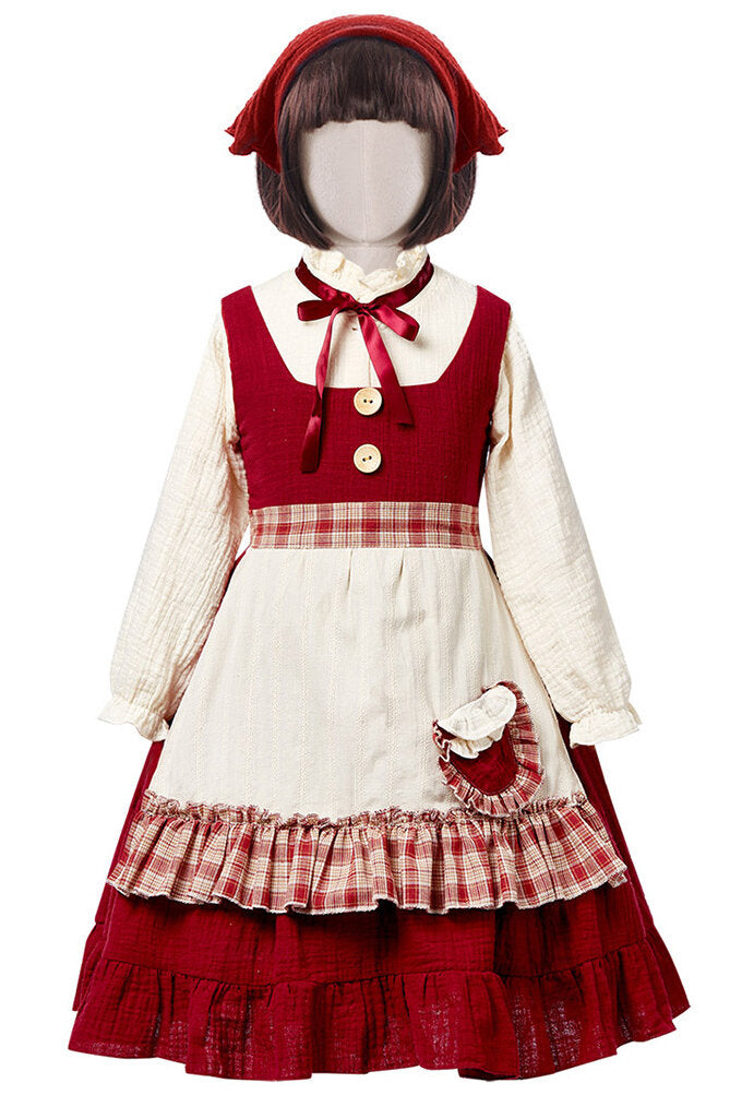 Kid’s Little Red Riding Hood Costume. 5piece NalaGila