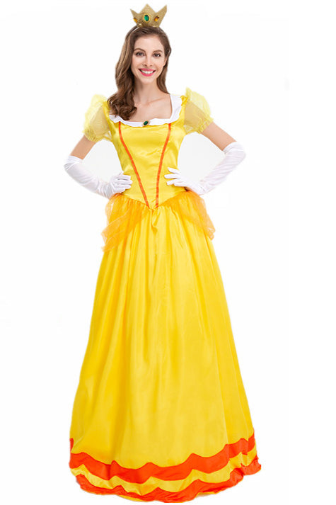 Adult Princess Daisy Costume with Gloves and Crown – NalaGila