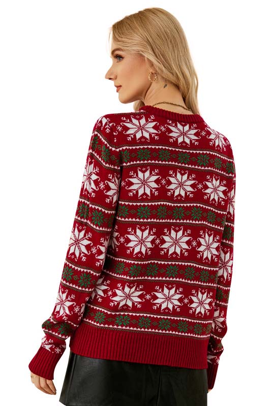 Ugly Christmas Sweaters Snowflake Sweaters For Women Nalagila 9936